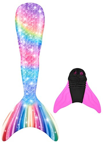shepretty meerjungfrauenflosse mädchen Neuer Mermaid Tail Badeanzug für Erwachsene und Kinder，DafenM9-164