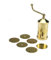 Tanish Trading Sev Sanch Pastamaker, Manuelle Nudelmaschine mit 6 verschiedenen Tellern, Gold
