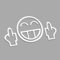 Decus Smiley Fuck You L 0005 (weiß) // Sticker OEM JDM Style Aufkleber