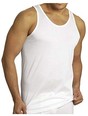 AXIOM Canotta Uomo Ct 6609 Filo di Scozia, Bianco, 5