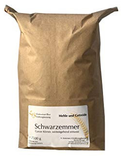2500 g Emmerkörner, Schwarzemmer, teilweise entwest, keimfähig