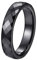 PAURO Damen Schmuck Hoch Poliert Klassisch Design Engagement Hochzeitsband Ringe Keramik 4MM Schwarz Größe 62 (19.7)