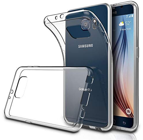 Verco Handyhülle für Samsung S6 Edge Case, Handy Cover für Samsung Galaxy S6 Edge Hülle Transparent Dünn Klar Silikon, durchsichtig