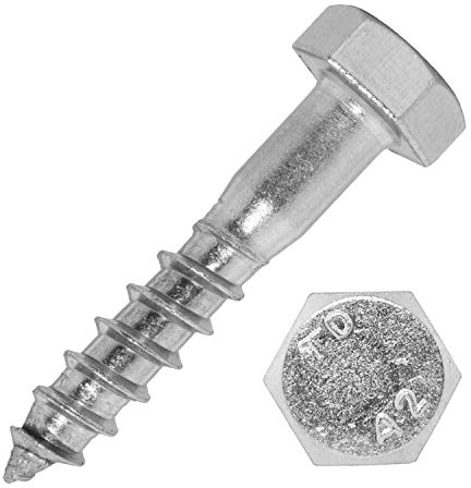 Sechskant-Holzschrauben 5x60 mm aus Edelstahl A2 (5 Stück) | DIN 571 - Schlüsselschrauben - Holzschrauben - Sechskantschrauben - Schrauben von MESAROS®