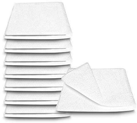 ARLI 8X Handtuch 50 x 90 cm weiß 8er Set Pack Gästetücher Handtuch 100% Baumwolle 10 Handtücher hochwertige Frottier Frottee klassisch Design Handtuchaufhänger Aufhänger Weiss