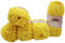 5 x 100 Gramm Himalaya Velvet Micro-Polyester Strickwolle, Babywolle samtig 500 Gramm Wolle (gelb 90013)
