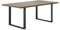 MOG CASA Mesa de Comedor Macon 200x100 cm Mesa de Cocina, Madera y Patas en Metal (Nogal + Negro)