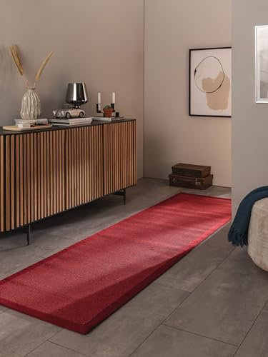 benuta Nest Sisal Naturfaser Teppich Sana - Rot 70x300 cm - Robuster Teppich für Esszimmer & Wohnzimmer - 100% Sisal Naturfaser - Zeitloses Design