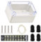 Youmile Scatola di giunzione in plastica ABS 100 x 68 x 50 mm IP65 Scatola di protezione per progetti elettronici impermeabile Coperchio trasparente per esterno con morsettiera 8P, pressacavo 4PCS PG7