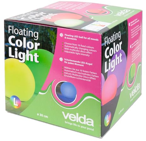 velda Garden Colour Light, Diameter 30 cm, LED Balls, Garden Lighting with 16 Colours, Includes Remote Control, for a Special Atmosphere in The Garden