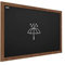 ALLboards Kreidetafel Wasserfest mit lackiertem Holzrahmen 100x80cm, Schwarz, Schreibtafel, Kreide