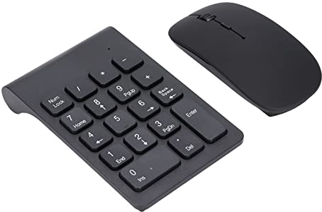 VBESTLIFE Wireless Nummernblock mit Mäusen, 2,4 GHz Wireless 18 Tasten Tastennummernblock 1200 DPI Ultradünne Maus Combo Plug and Play Nummernblock für Home Office