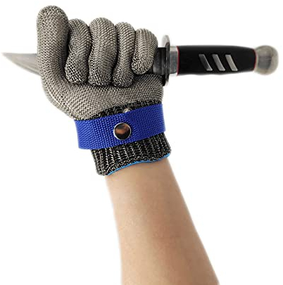 Cut Resistant Gloves Stainless steel safety kitchen cut-proof gloves, chef kitchen work gloves(Size:XL/A pack of one)