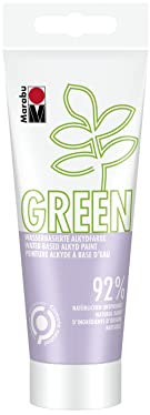 Marabu 14500050226 - GREEN LINE Alkyd-Farbe, pastelllila, 100 ml Malfarbe auf Wasserbasis, klimaneutral, matt, lichtecht, wetterfest (nach 24h Durchtrocknung), 92 % aus natürlichen Rohstoffen