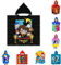 AYMAX SPRL Kinder Bade-Poncho mit Kapuze, 55x110cm, versch. Motive-König der Löwen, Harry Potter, PJ Masks, Batman, Minnie Mickey Mouse, Bing, Sam Badeponcho Handtuch Bademantel Poncho (Harry Potter)