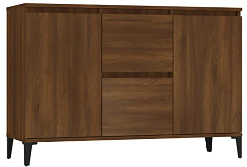 vidaXL Sideboard Kommode Anrichte Schrank Beistellschrank Mehrzweckschrank Standschrank Wohnzimmer Flur Braun Eichen-Optik 104x35x70cm Holzwerkstoff
