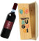 Bottiglia di vino personalizzata con cassa legno ideale per regalo di compleanno. (Montepulciano d'Abruzzo DOC, ottima annata)