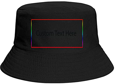 Miujonvy Personalisierter Fischerhut Custom Text Here Fisherman Cap Sonnenhut für Sommer-Reise-Strand