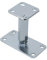 Adjustable Elevated Post Base Post Holder 100-200mm Height Adjustable Post Support Feet M20 Bolt Pergola Roof Support Base Heavy Duty 7mm Thick Steel Galvanised Bracket for Building Roofing Fence
