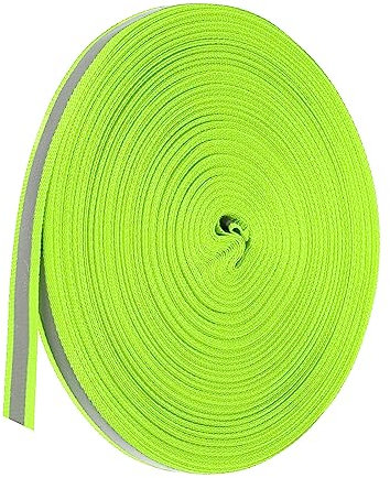 PATIKIL Reflektierende Bänder Streifen 10mm x 50yards Hohe Sichtbarkeit Reflektierende Bänder Aufgenäht Basteln Warnung Sicherheit Stoff Gurtband Grün