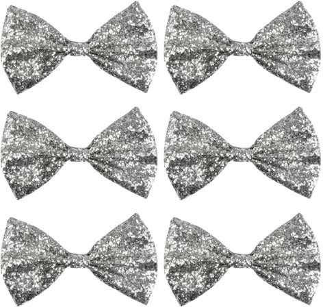 Boland - Glitzer Fliege 13 cm, 6 Stück