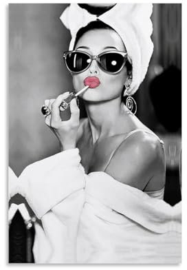 EVMILA Audrey Hepburn Wandkunst-Poster, dekoratives Gemälde, Leinwand, Wandposter und Kunstdruck, modernes Familienschlafzimmer-Dekor-Poster, 20 x 30 cm