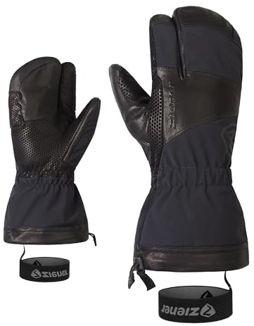 Ziener Herren Gorius Skihandschuh Lobster | sehr warm, lange Stulpe, black, 7