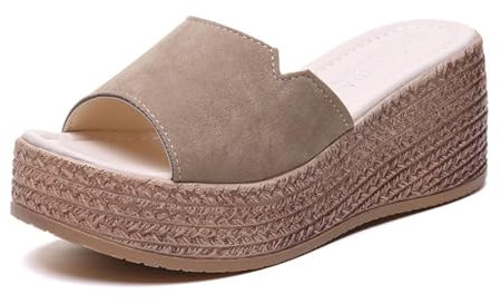ENEN 2024 Sandalias Cuña Mujer Verano, Sandalias de Verano Mujer Comodas y Elegantes Sandalias de Cuña con Punta Abierta Zapatos Cuña de Plataforma para Playa y Piscina
