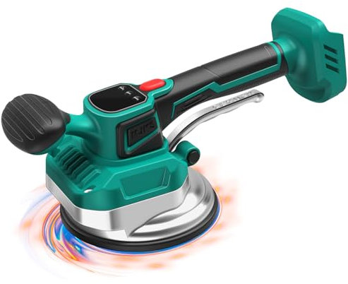 Fliesenleger Maschine für Makita 18V, Elektrische Fliesen Vibrator Mit 5,7 x 5,7 zoll Saugnapf 10 Gänge einstellbar 120g Aufnahmekapazität Fliesen Fliesenleger Maschine Geeignet für 27-87 zoll Fliesen