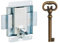 THIRARD - Serrure de meuble en applique pour porte d'ameublement, axe 25mm, 50x60mm, zingué, 1 clé