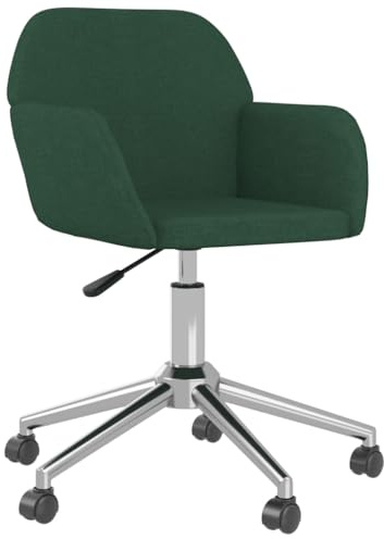 vidaXL Bürostuhl Drehbar Dunkelgrün Stoff