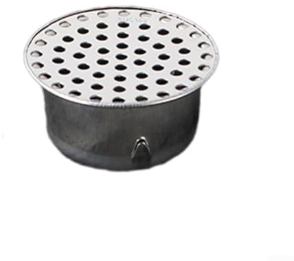 Bodenablauf aus Edelstahl für Badezimmer, effiziente Entwässerungslösung mit Dachbodenablauf, runde Bodenablaufabdeckung mit feinem Loch (75 Rohre)