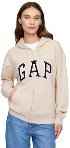GAP Damen Logo Hoodie Hooded Full Zip Sweatshirt, Chinese, M