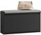 SoBuy Schuhschrank Schuhbank mit Sitzfläche, Schuhregal mit Stauraum, Klappe, Sitzkissen, bis 155 kg belastbar, für Flur, Wohnzimmer, 80x45x26 cm, Schwarz, FSR98-L-SCH