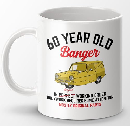 60 Year Old Banger Funny Birthday Mug – Perfect Vintage Mug for Men Turning 60