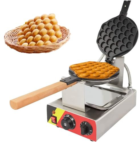 YXFAZPP Stainless Steel Bubble Waffle Maker Commercial Egg Waffle Maker, 1400W Bubble Waffle Maker Machine with Non-stick Coating, for Cafe Restaurant Household