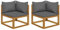 Xichuzi Sofás modulares de Esquina con Cojines 2 uds Madera de Acacia, Sofás para Patio, Sofa Exterior Jardin, Sofa Terraza, Muebles De Jardin Exterior - 318551