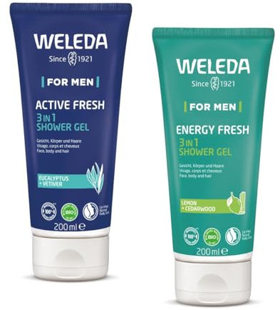 WELEDA - Gel Douche 3in1 Active Fresh + Gel Douche 3in1 Energy Fresh 2 * 200ml