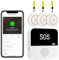 PILSAMAS 3er Pack WiFi Samrt Notrufknopf für Senioren auf Handy, 150M Kabellos Senioren Notruf, Pager Rufsystem, Hausnotruf Senioren mit APP Mobile Alerts, Ton-Licht-Alarm Notfallknopf für Senioren