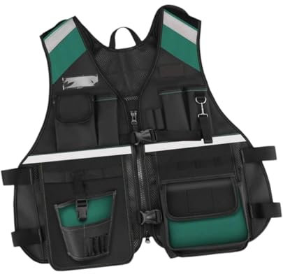 KESOTO Gilet à Outils pour électricien Gilet à Outils pour Hommes pour Techniciens de Construction Charpentiers
