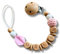Lovely Personalisiertes Baby Geschenk, Mädchen/Junge, Schnullerkettchen mit Name, Schnullerband, verschiedene Farb-Varianten (3.Rosa)