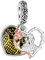Ciondolo catena di sicurezza ciondolo bella e bestia Disney per bracciali PANDORA collana braccialetto europeo charm per festa della mamma donna bambina, Pequeño, Argento sterling, Zirconia cubica