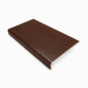 150mm x 1.5m Rosewood uPVC Fascia Capping & Sill Cover + End Caps – 1 Pack