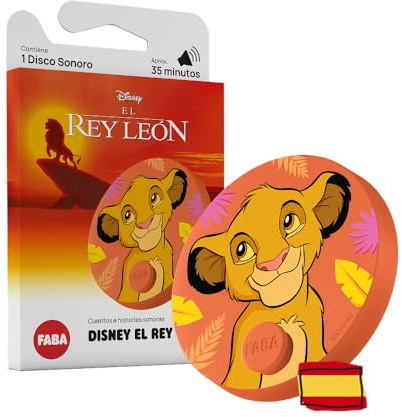 FABA Disco Sonoro Disney - El Rey león | Niños 5-10 años, Cuentos e Historias sonoras Reproducción con FABA Cuentacuentos y FABA+, Juguete Educativo, en español