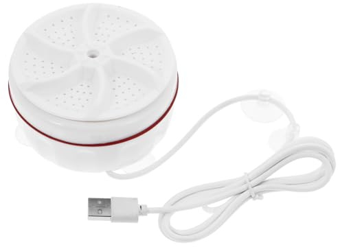 Kleiner Waschmaschine 5v USB 2a aus Kunststoff, Weiß für Unterwäsche | 15-20l Kapazität, Platzsparend mit Saugnapfmontage, für Reisen, Wohnmobil und Camper