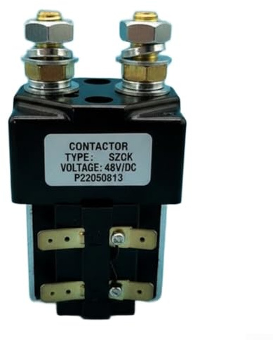48 V 125 A SW80B-156 Schütz für ZAPI B4SW11 B4SW12 Controller, robuste Magnetspule für elektrische Gabelstapler und Golfwagen, 40 C bis 60 C, schwarz (Haushaltsmodell)