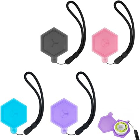 ikBrtaiay 4 Stück Aufbewahrung Pod Case, Duft-Pods-Aufbewahrungsbox BPA-frei, Duft Aufbewahrungsbox Trinkflaschen Zubehör, Aufhängbarer Aufbewahrungsbox Geschmack Pods, Rosa + Schwarz + Lila + Blau