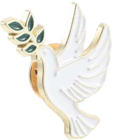 HAPINARY Broche Paix en Alliage Blanc, Épingles à Étiquette Élégantes et Résistantes pour Femmes, Accessoires Raffinés pour Dates et Fêtes Pins Jonquille Cancer