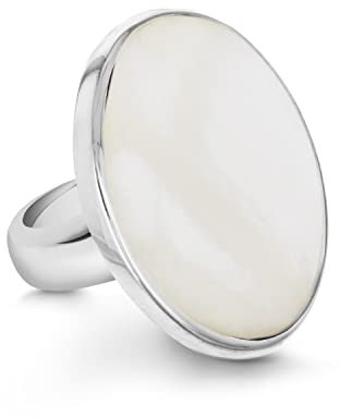 Tuscany Silver Damen-Ring 925 Sterlingsilber Perlmutt weiß Gr. 54 (17.2) 8.47.6910