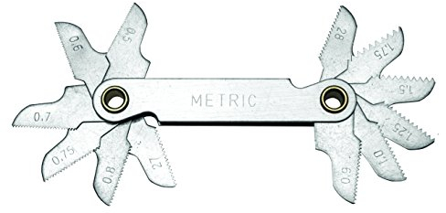 Century Drill & Tool 98402 Metrisches Messgerät, 050 bis 1,75 Teilung, NPT und BSP